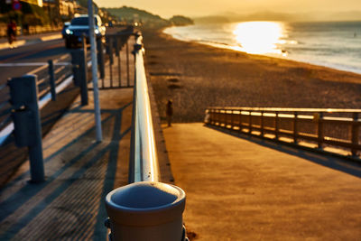 Scenic view of sea against sky during sunrise