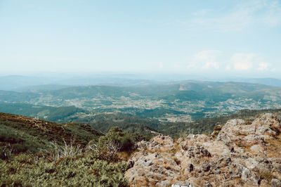 Aerial view of landscape against sky