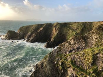 View  of the cliffs in dunquin, ireland,  using iphone x.