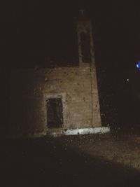 View of illuminated built structure