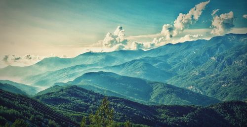 Panoramic view of landscape against sky