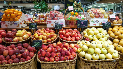 Fruits for sale at market stall