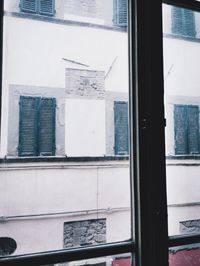 Closed window of building