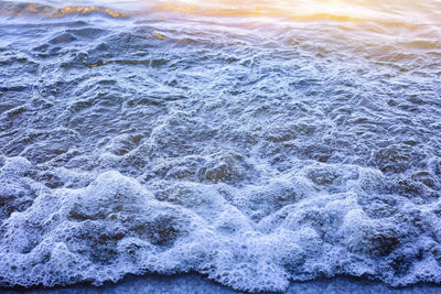 High angle view of sea waves