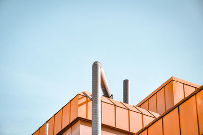 Low angle view of building against clear sky