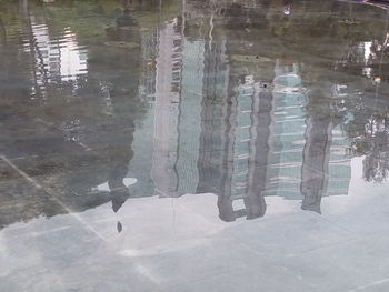 Reflection of building on water