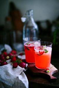 Close-up of drink on table