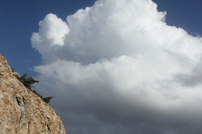 Low angle view of cloudy sky