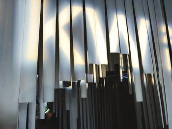 Low angle view of metal hanging from ceiling