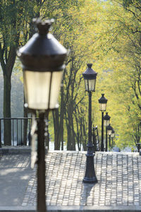 Street lights on steps