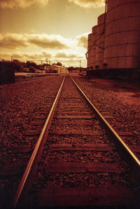 Railroad tracks against sky