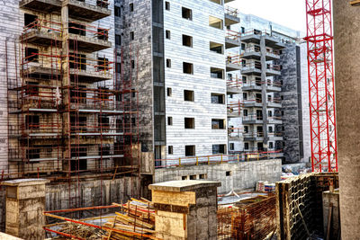 Construction site of buildings 