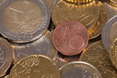 Full frame shot of coins