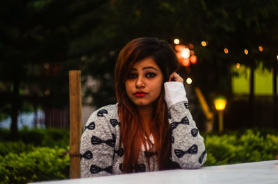 Portrait of a beautiful young woman
