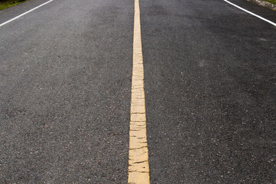 High angle view of markings on road