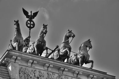 Low angle view of statue