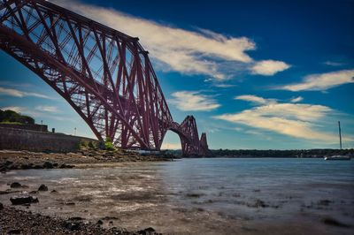 Low angle view of bridge over river