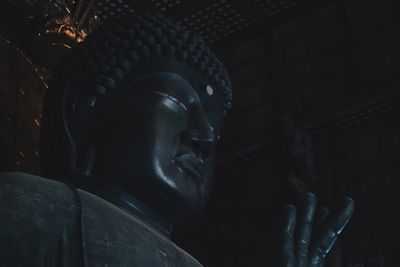 View of the toda-hi buddha. nara, japan.