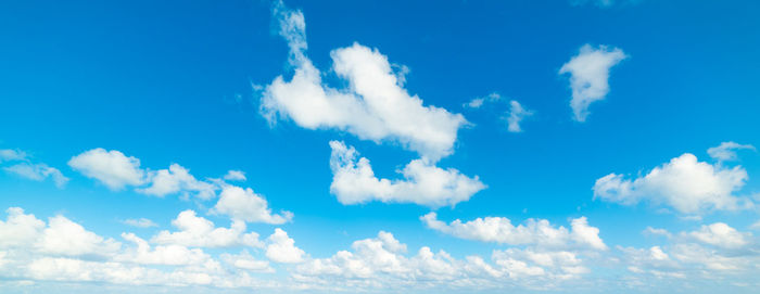 Low angle view of clouds in blue sky