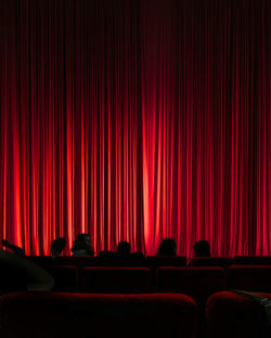 View of people on stage