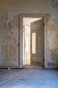 Entrance of abandoned building