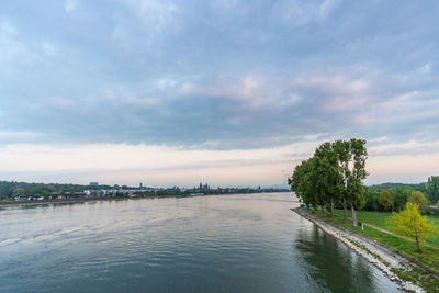 Scenic view of river against sky