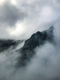 Low angle view of mountain against sky