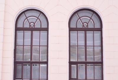 Low angle view of window in building