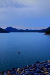 View of boats in sea