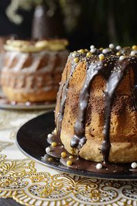 Close-up of cake on table