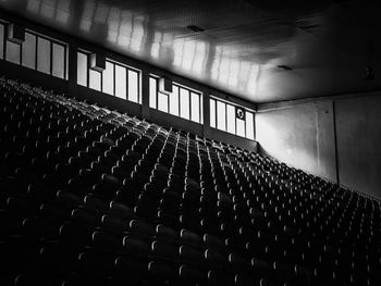 Empty seats in room