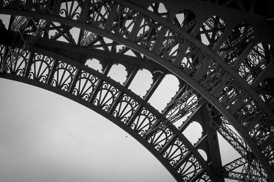 Low angle view of eiffel tower