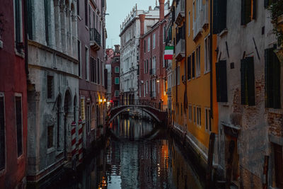 Venezian canal after sunset