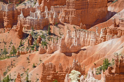 Rock formations on hill