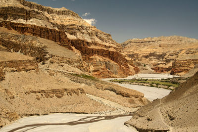 Scenic view of desert against sky