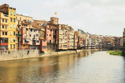 View of canal along buildings