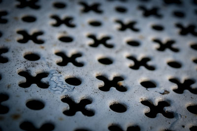 Full frame shot of patterned metal