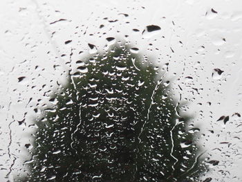 Full frame shot of wet glass window