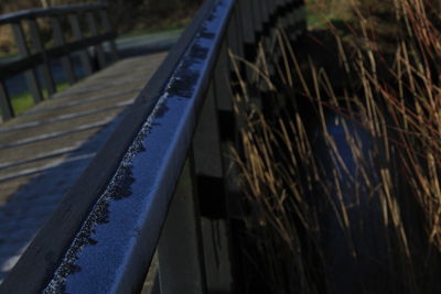 Close-up of railroad tracks