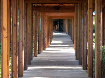 Empty corridor of building