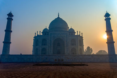 Low angle view of taj mahal