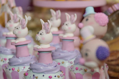 Close-up of figurines for sale