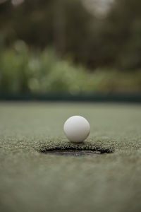 Close-up of ball on table