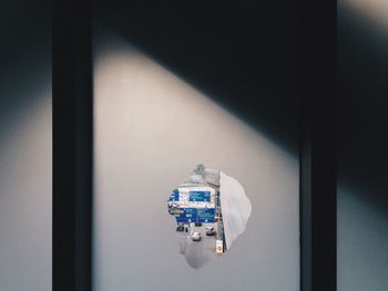 Close-up of clock on wall