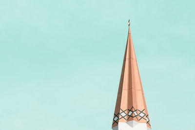 Low angle view of umbrella against sky