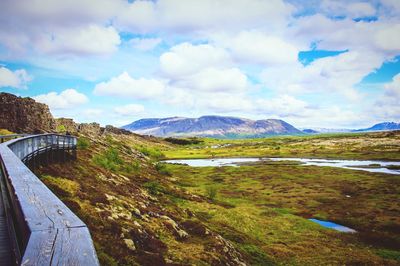 Scenic view of landscape against sky