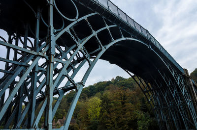 Low angle view of ironbridge against sky