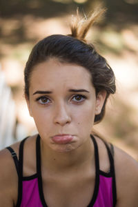 Close-up portrait of a young woman