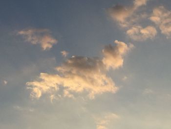 Low angle view of sky at sunset