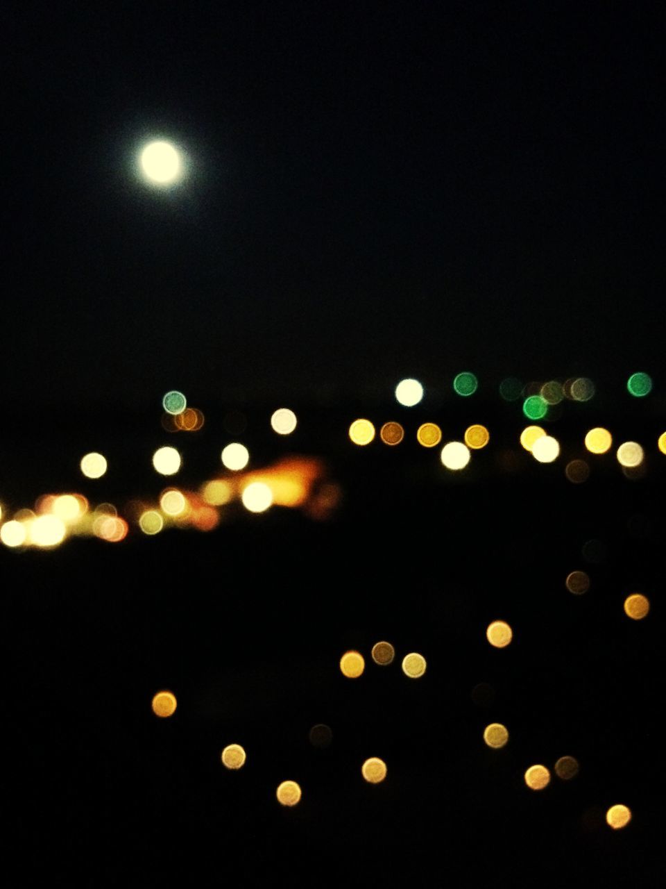 illuminated, night, lighting equipment, circle, defocused, glowing, light - natural phenomenon, low angle view, lens flare, decoration, no people, street light, light, indoors, moon, sky, multi colored, electricity, electric light, dark